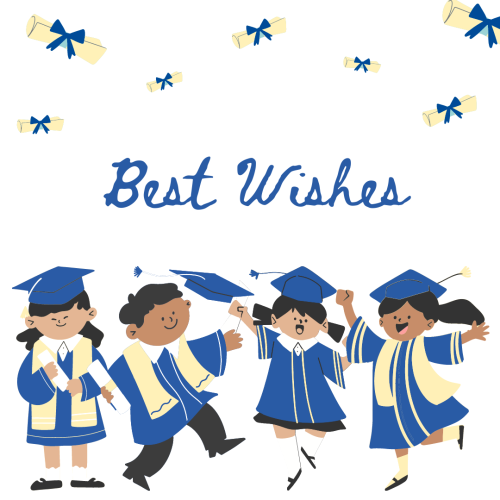 A group of friends completed her graduation, Best Wishes.