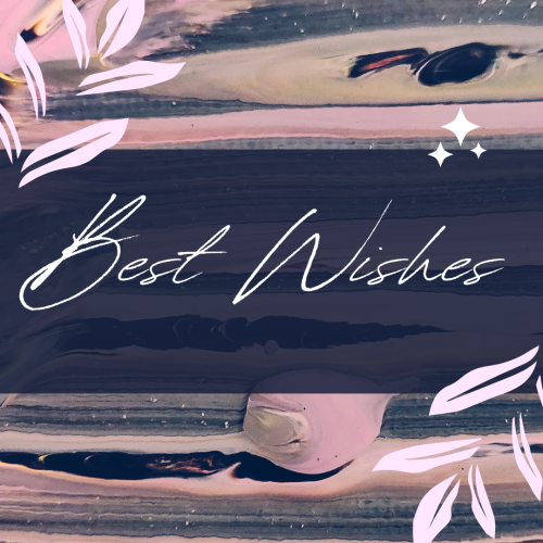 Best wishes, an artistic design.