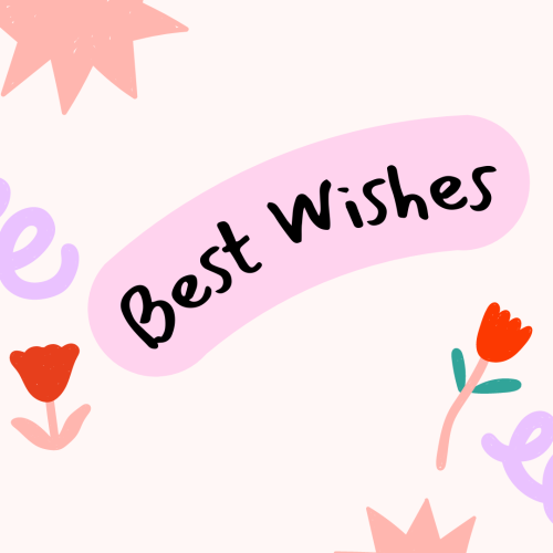 Best Wishes, artistic wish card design.