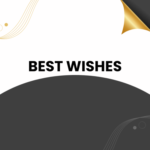 Best wishes, simple business shape wish card.