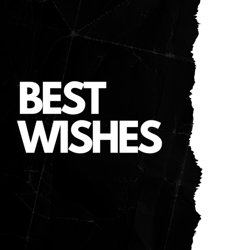 Dark and white color wish card, Best Wishes.