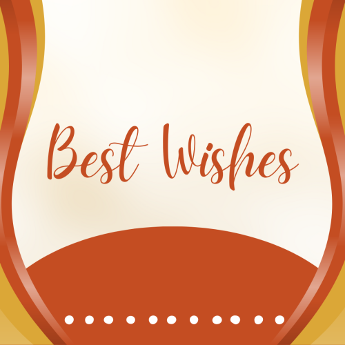 Multicolor wish card, Best Wishes.