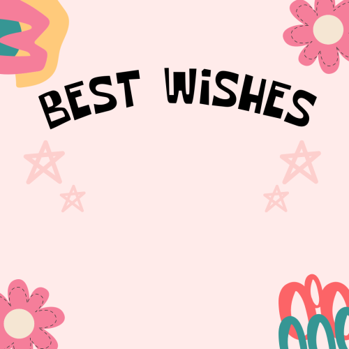 Best wishes, beautiful and elegant wish card.