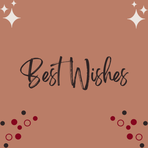 Best wishes, beautiful wish card design.