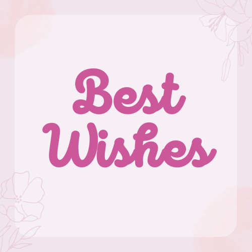Best wishes, simple card design.