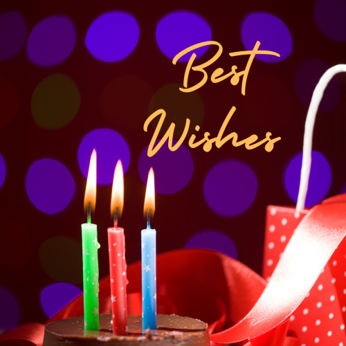 Candles blowing on a candle, Best Wishes.