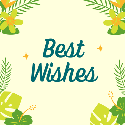 Best Wishes plants and backgorund