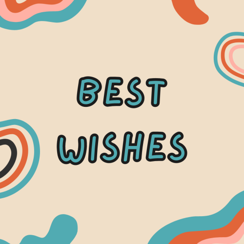 Colorful wish card design, Best Wishes.
