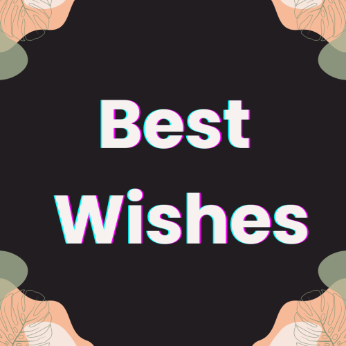 Best Wishes, wish card design.
