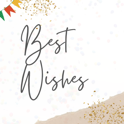 Best Wishes, simple wish card design.