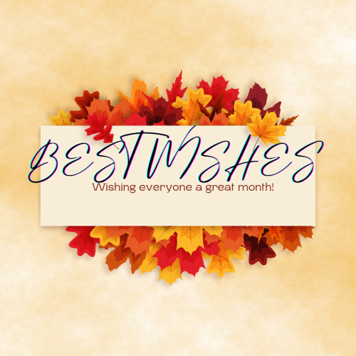 Lots of flowers and a paper on the center of it, Best Wishes.