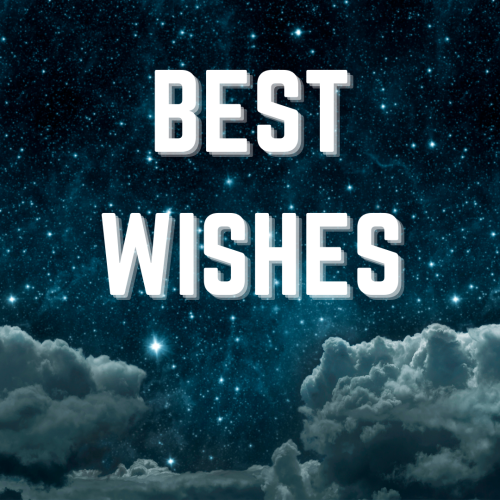 Best Wishes, a starry night view.