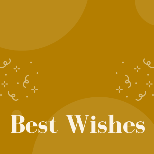Yellow color background, Best Wishes.