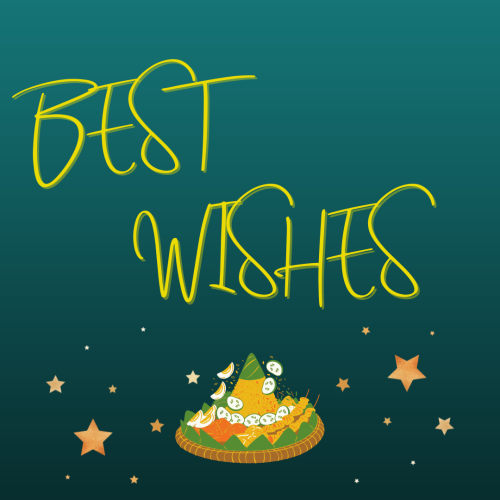Best Wishes hat and star.