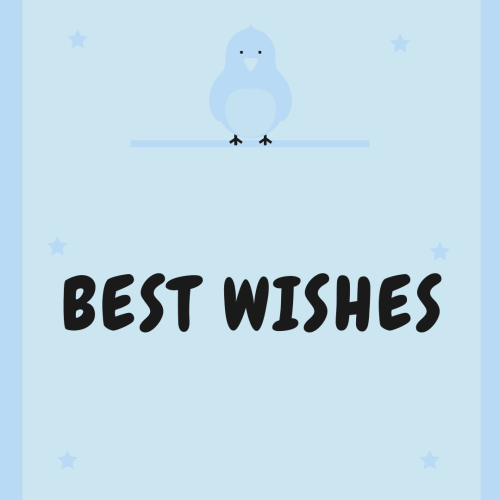 Bird sit on a wood rod, Best Wishes.