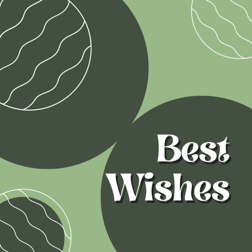 Best wishes, beautiful wish card design.