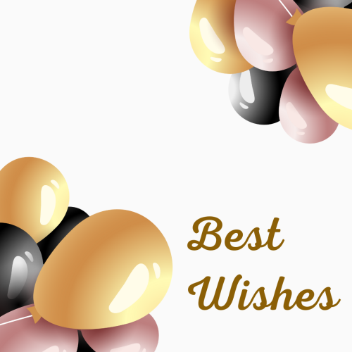 Balloons on a canvas, Best Wishes.