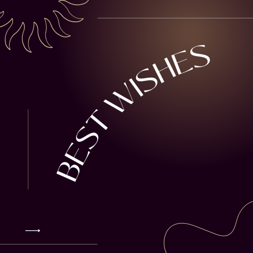 Best wishes, wish card.