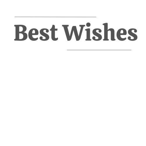 Simple white background, Best Wishes.