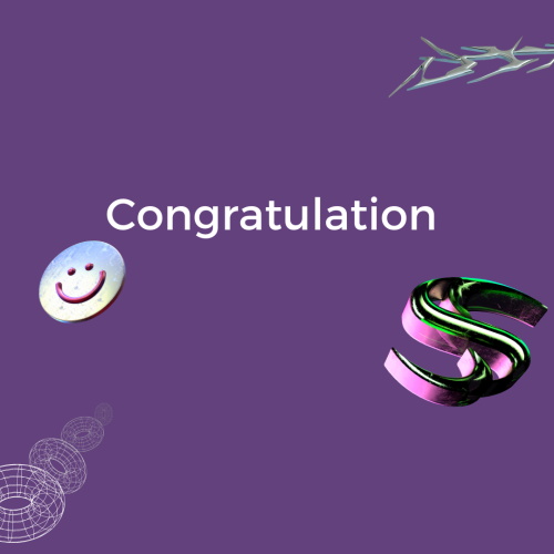 A beautiful wish card, Congratulation.