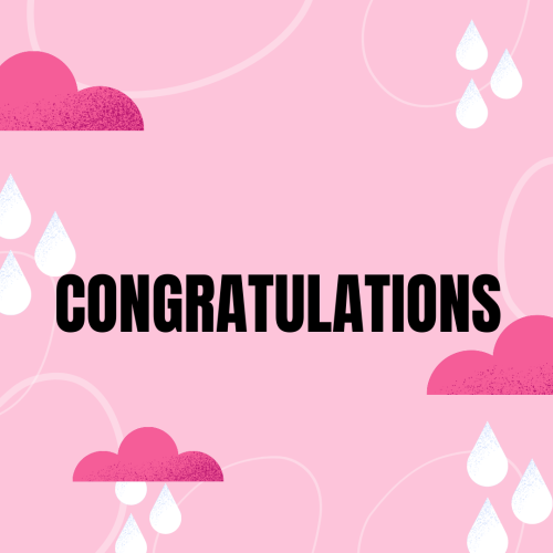 Pink clouds and white airdrops, Congratulations.