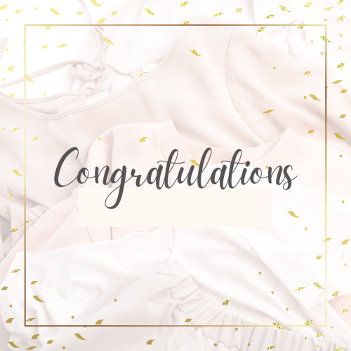 Congratulations, off white background and golden particles on it.