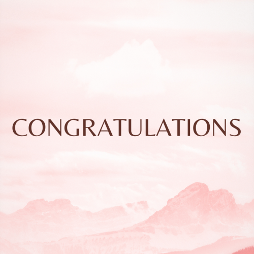 Congratulations, wish card.