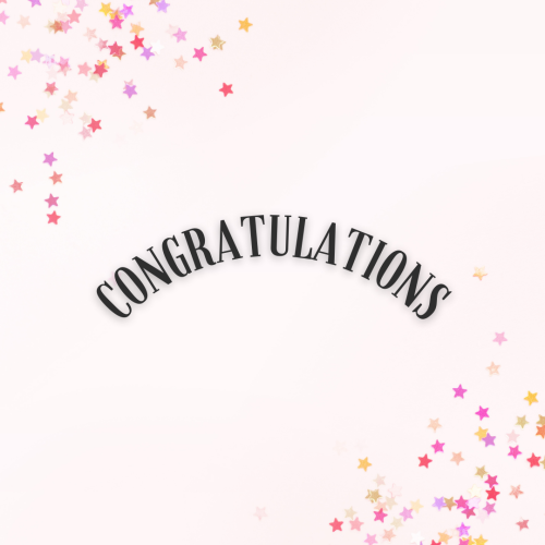 Congratulation lots of colorful background.