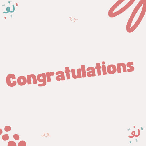 Congratulations, simple wish card design.