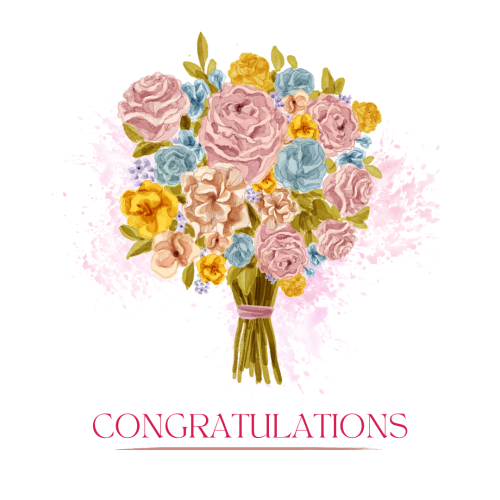 A bokeh in the center, Congratulation.