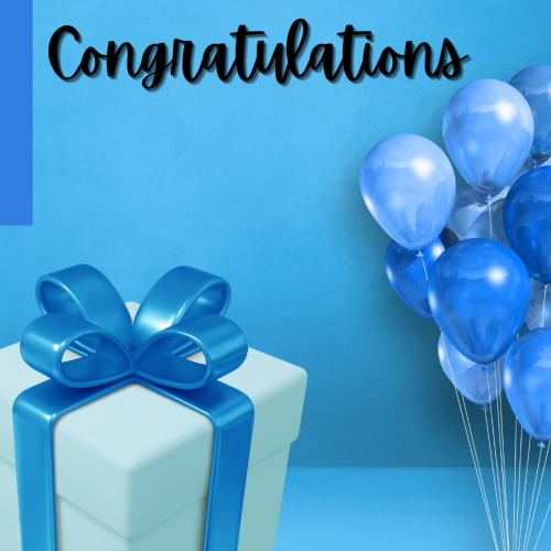 Lots of balloons and gifts, Congratulations.