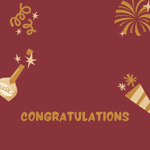 Congratulations, simple wish card design.