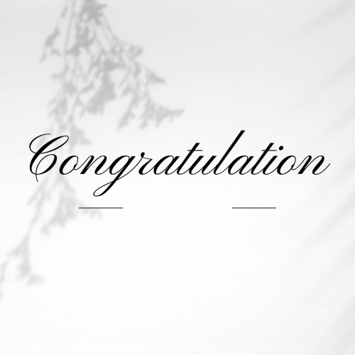 Congratulation, wish card.