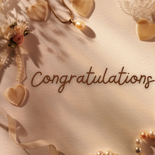 Congratulations, lots of jewelry items.