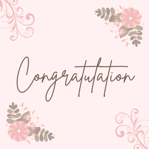 Wish card, Congratulation.