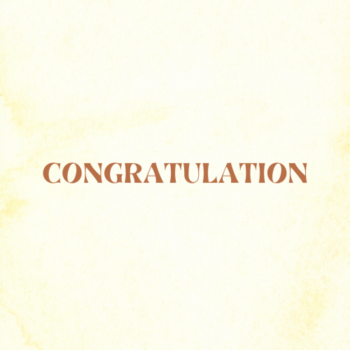 Congratulations, simple wish card.