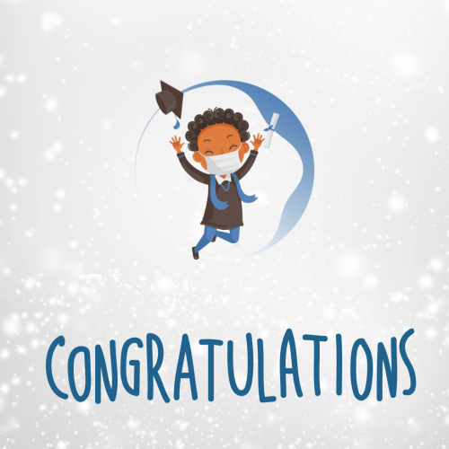 A boy graduated and happy, Congratulations.