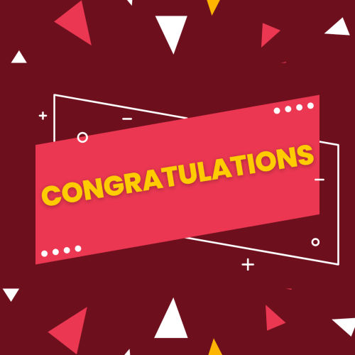 An artistic wish card design, Congratulations.