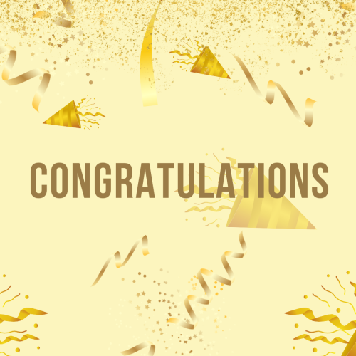 Golden theme wish card design, Congratulations.