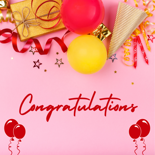 Birthday theme design with pink color, Congratulations.