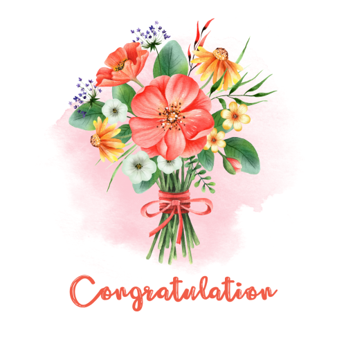 Bokeh in the center, Congratulation.