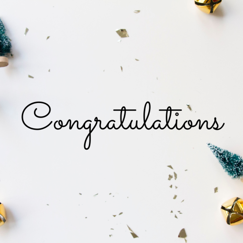 Congratulations, wish card.