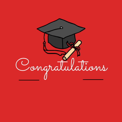 Graduation cap, Congratulations.