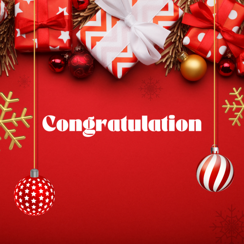 Lots of gifts on top, Congratulation.