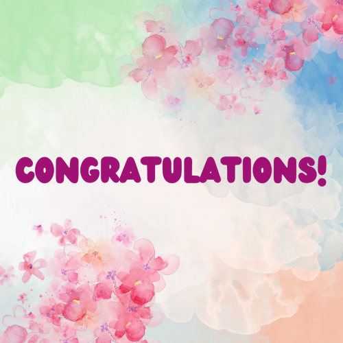 Colorful rainbow background, Congratulation.