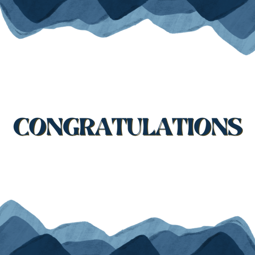 Congratulations, dark and light color design.