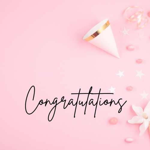 Congratulations, pink beautiful background.