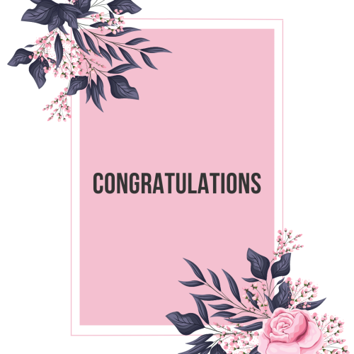 Bokeh on a wish card, Congratulations.