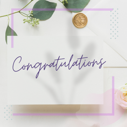 Congratulations, coin and leave on wish card.