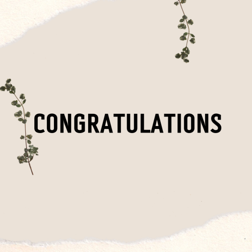 Simple wish card, Congratulations.